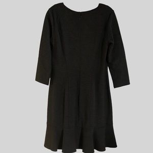 Ann Taylor Flounce Hem Dress. Heather Charcoal Grey. Size 8.